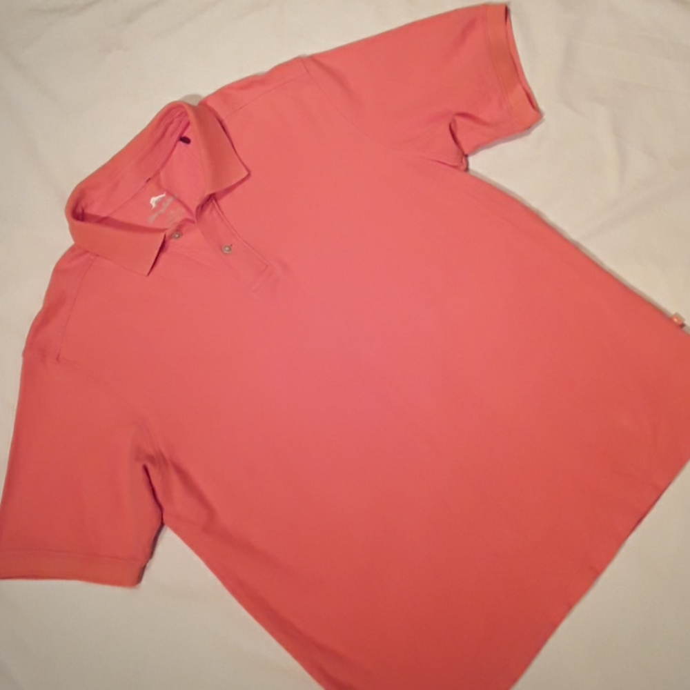 Tommy Bahama Orange S/L Polo Shirt Sz L